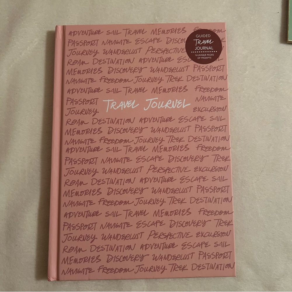 Travel Journal Pink Hardcover Notebook